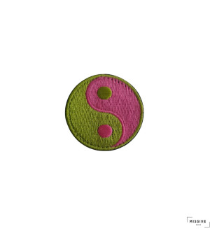 Patch Ying Yang Green Pink